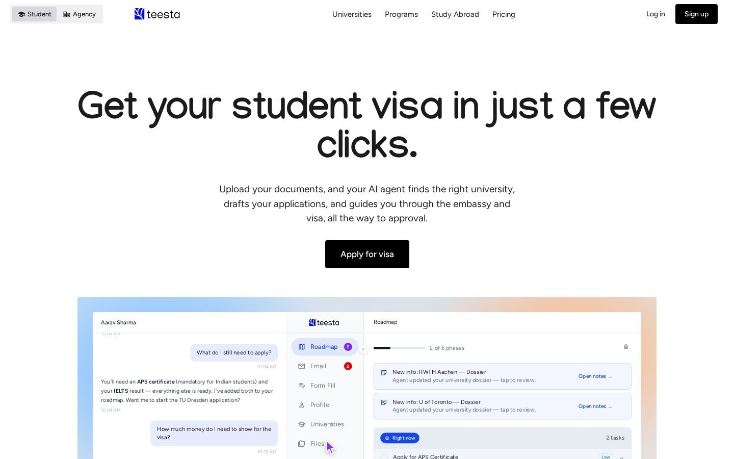 TeestaAI Homepage