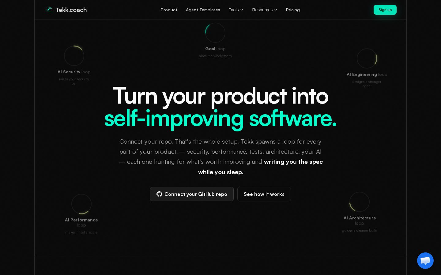 Tekk.coach Homepage