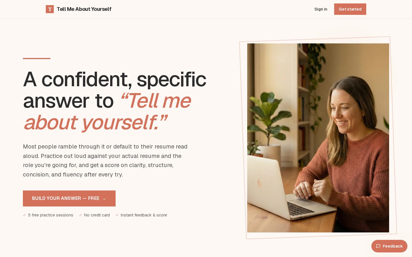 Tell Me About Yourself Homepage