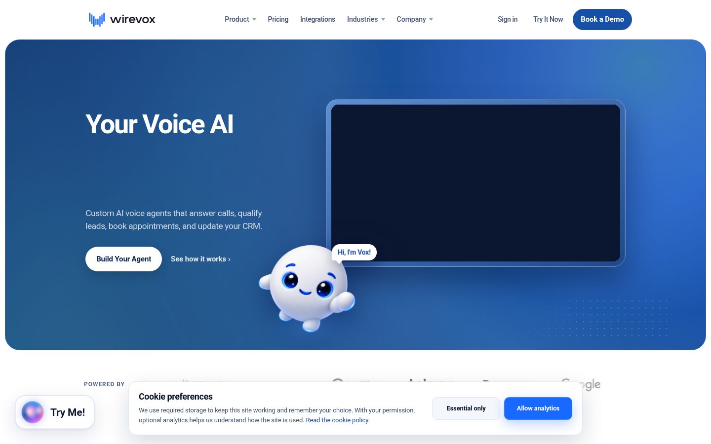 Telora AI Homepage
