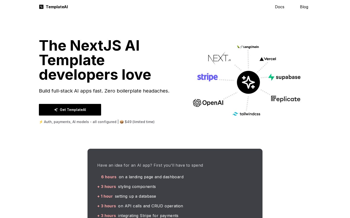 TemplateAI Homepage