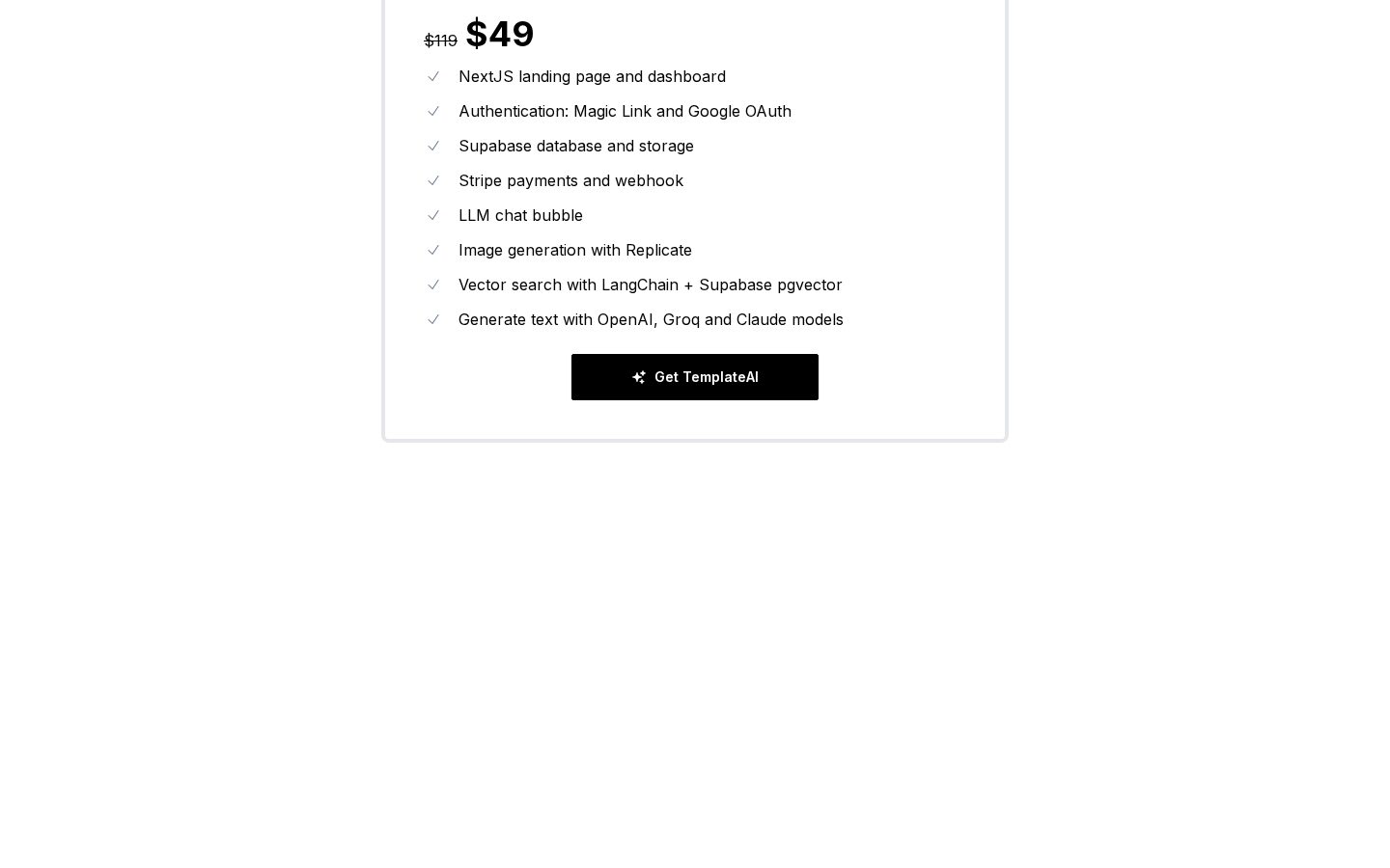TemplateAI Pricing