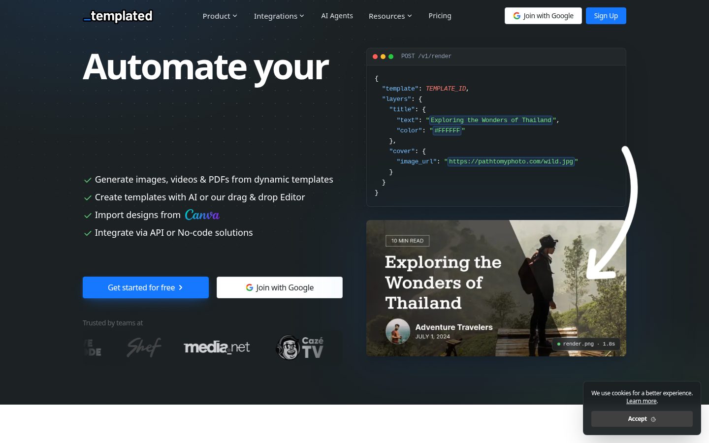 Templated Homepage