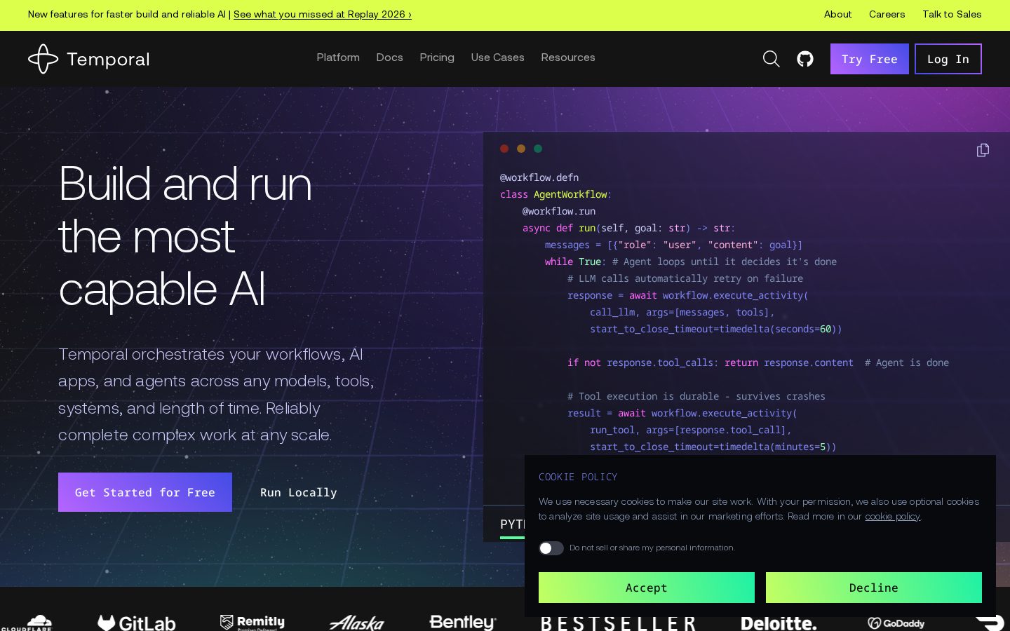 Temporal + OpenAI Agents SDK Homepage