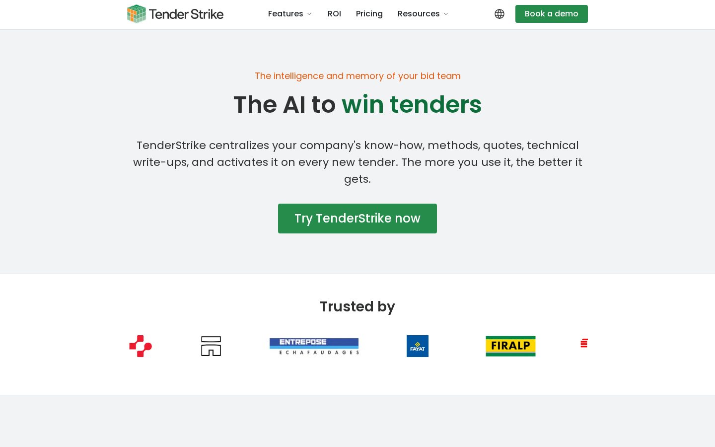 TenderStrike Homepage