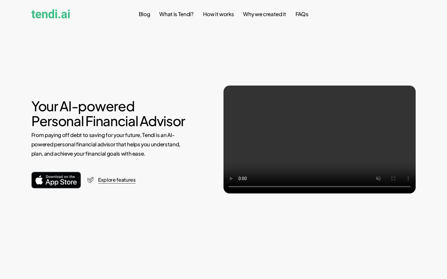 Tendi Homepage