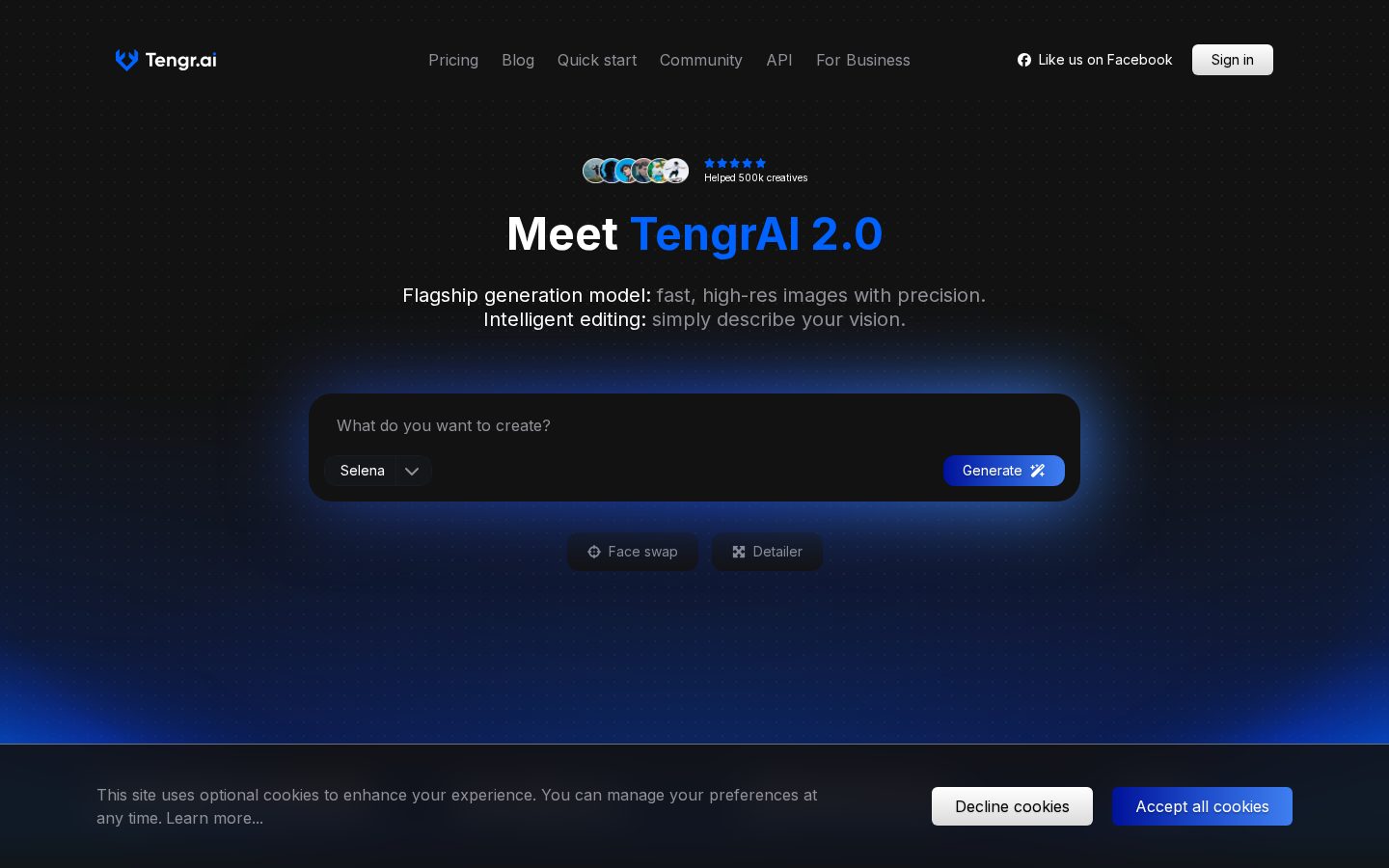 Tengr.ai Homepage