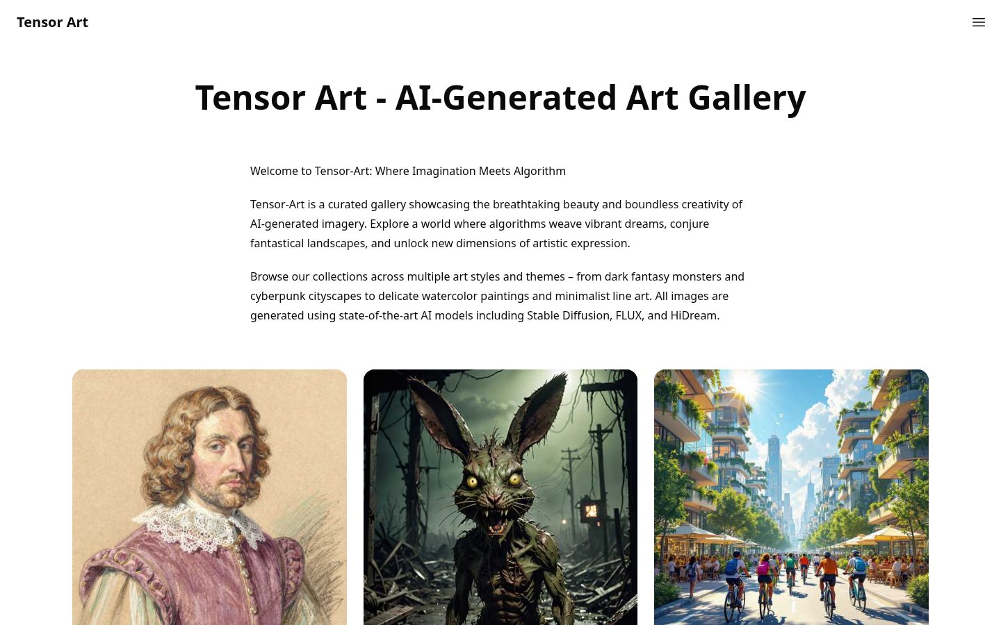 Tensor Art Homepage