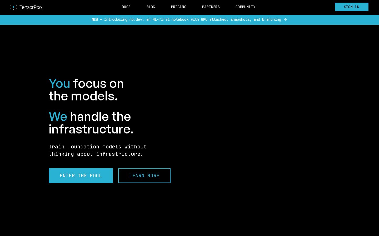 TensorPool Homepage