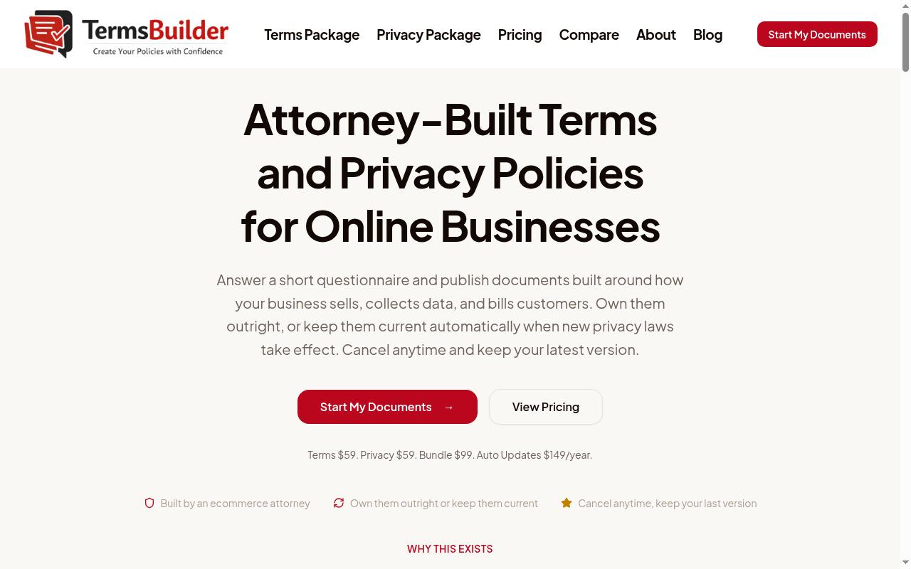 TermsBuilder Homepage