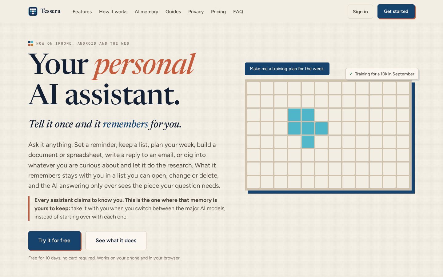 Tessera Homepage