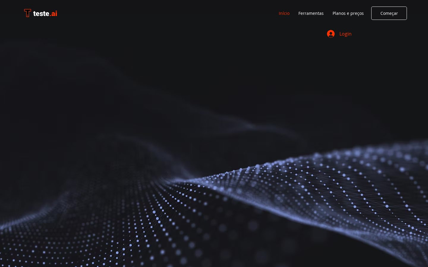 Teste.ai Homepage
