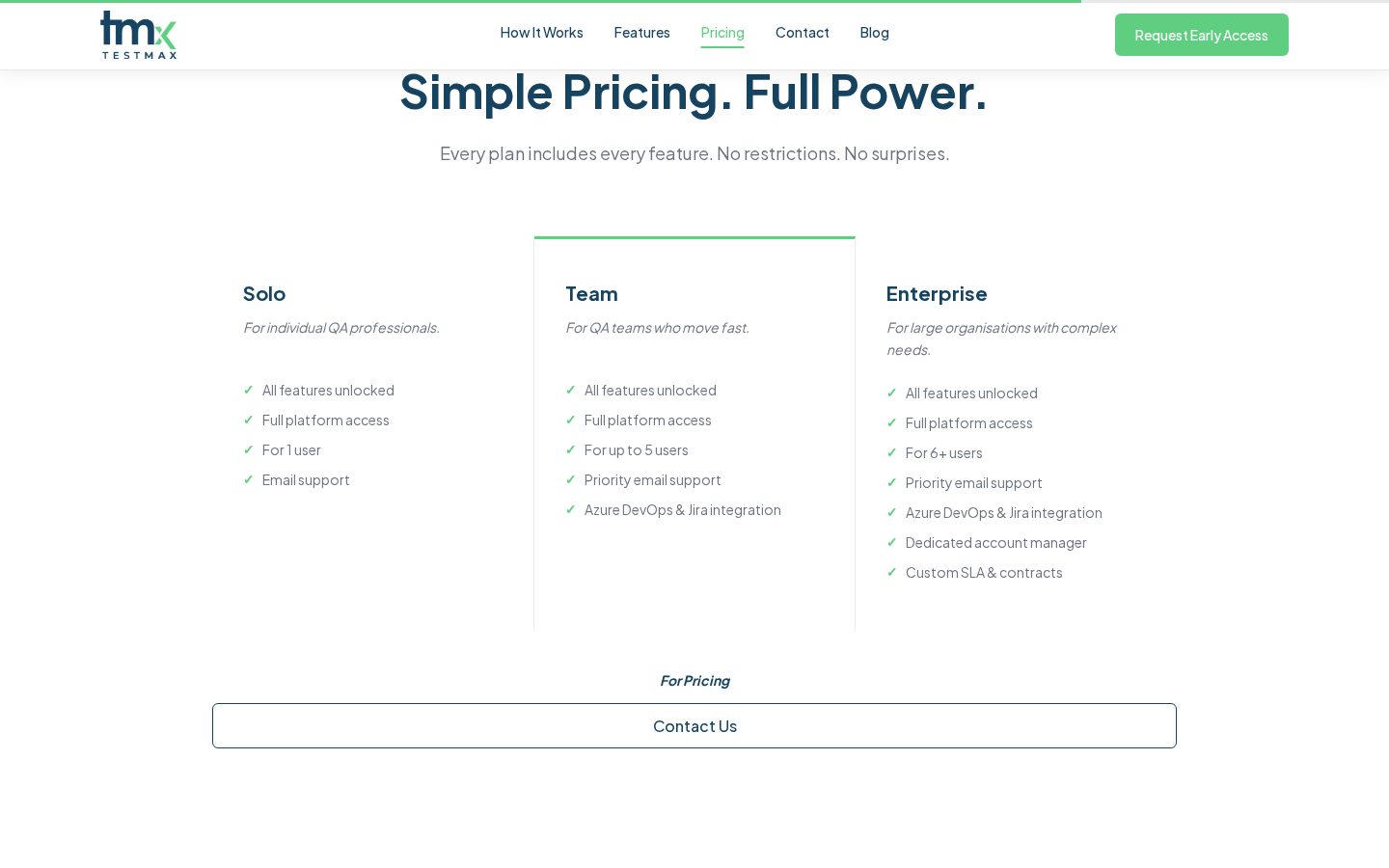 TestMax AI Pricing