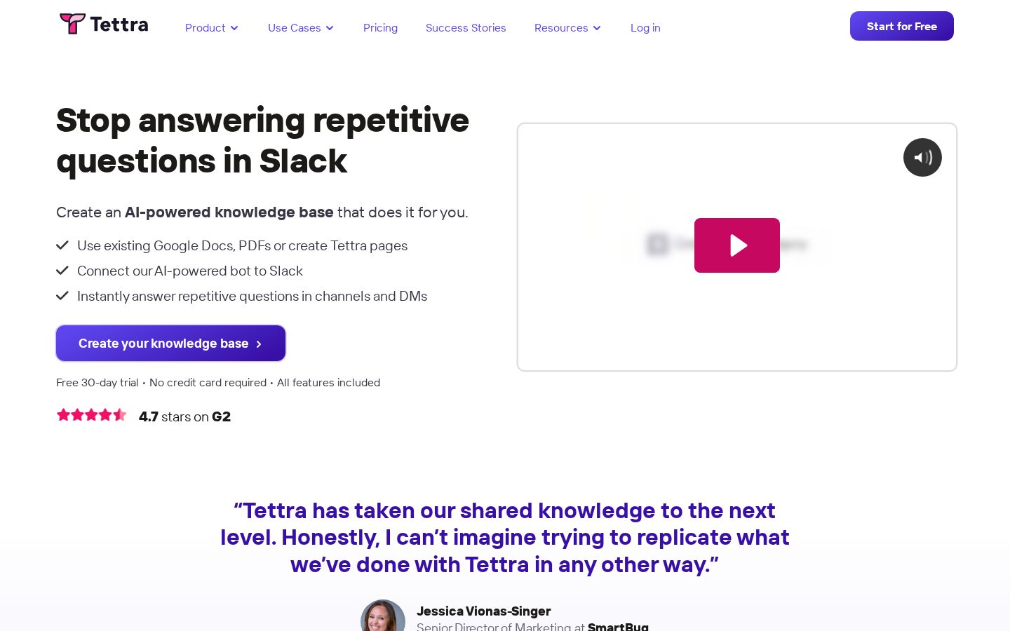 Tettra Homepage