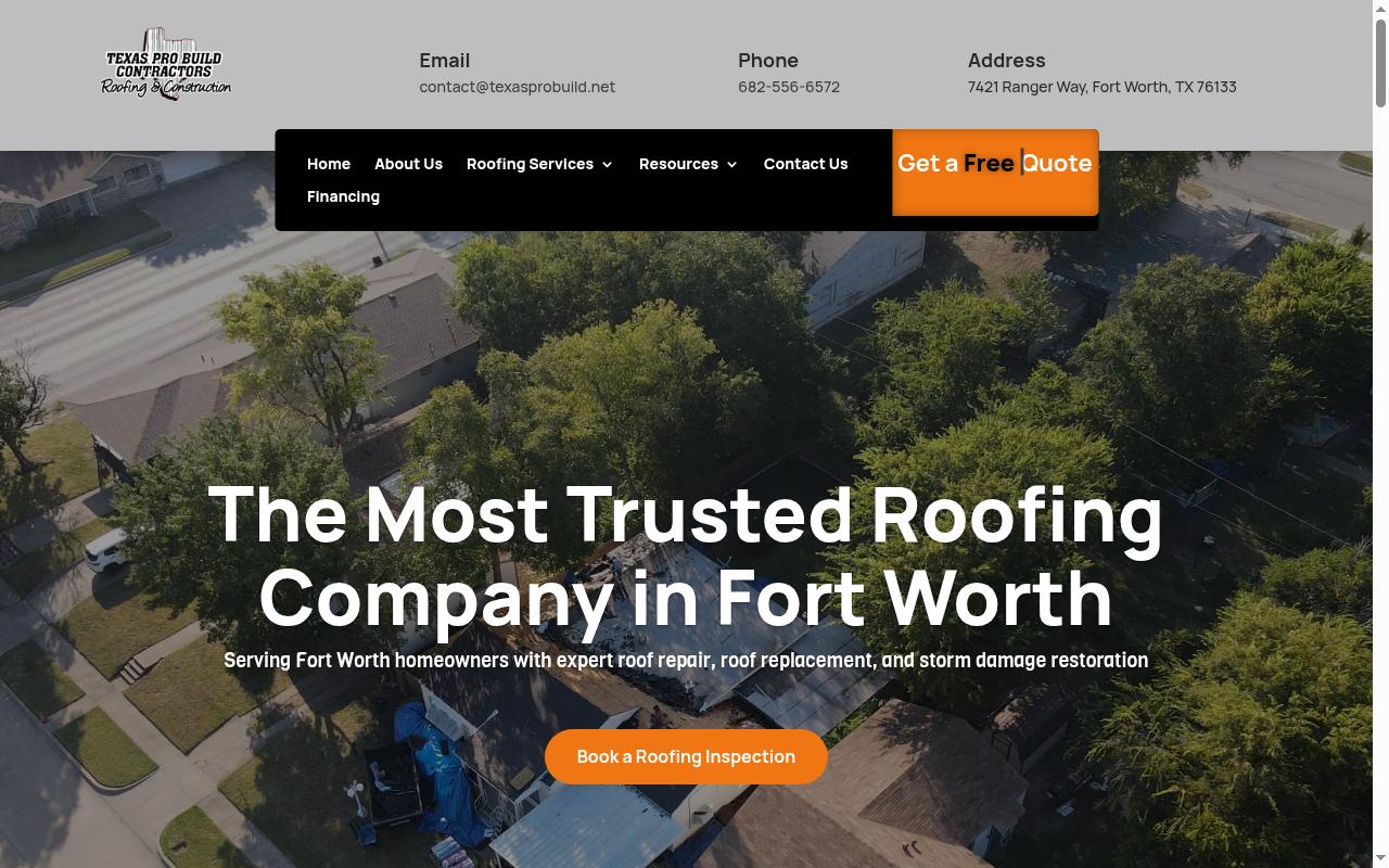 Texas Pro Build Homepage