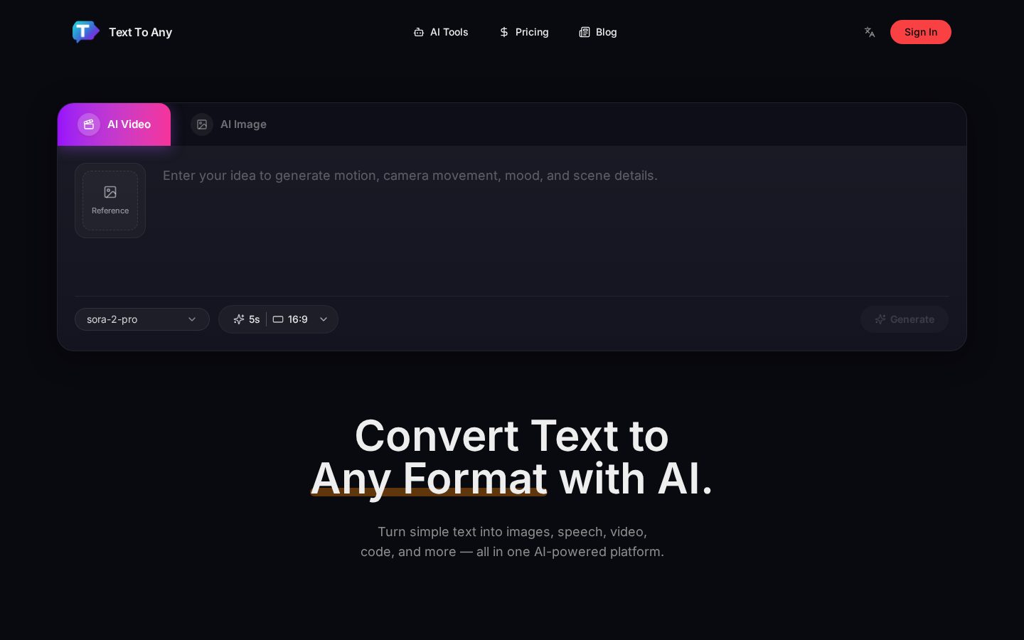 Text To Any Homepage