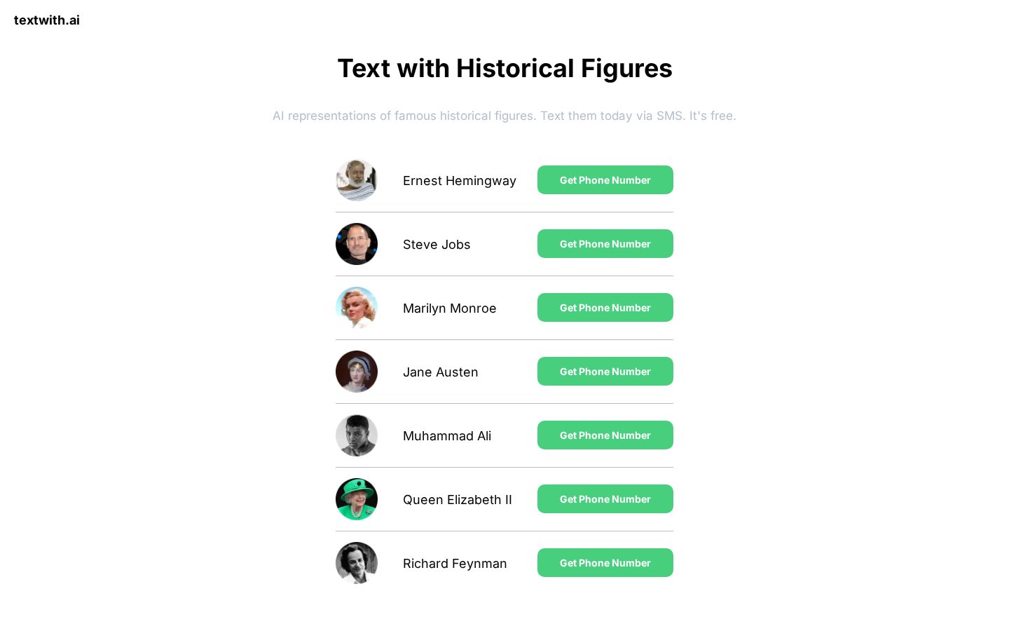 Text With Homepage