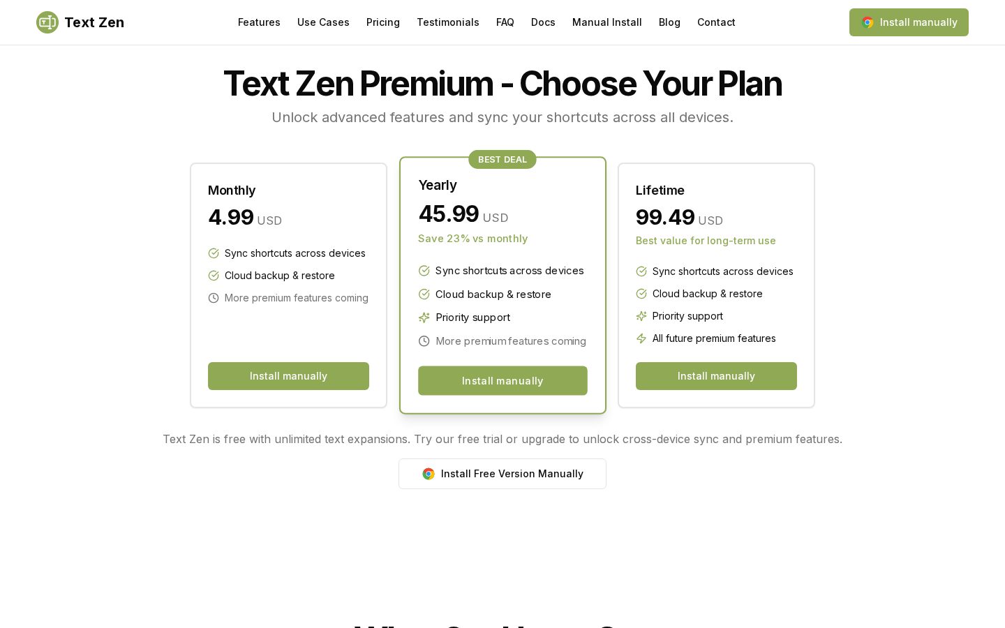 Text Zen - Text Expander Pricing