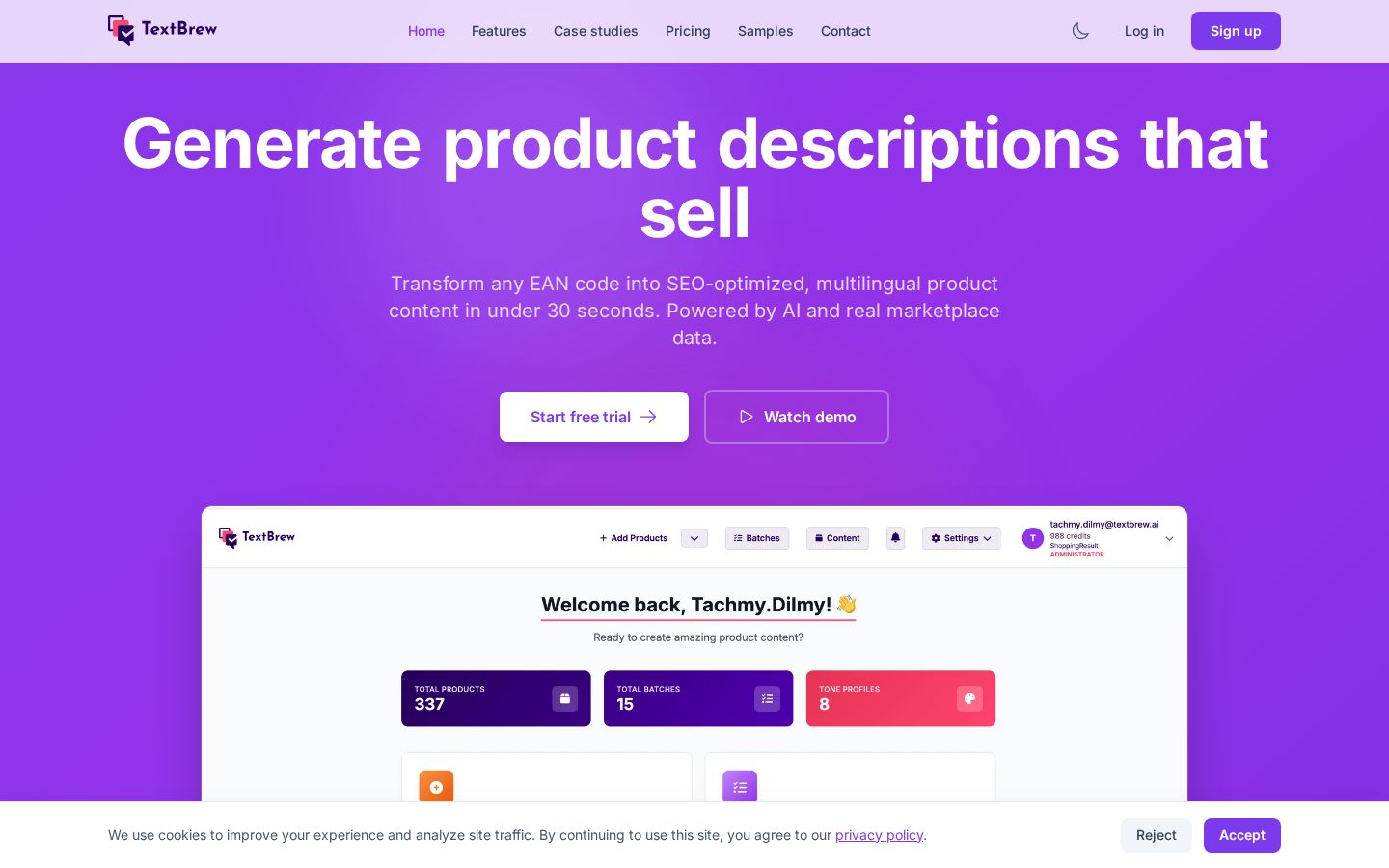 TextBrew Homepage