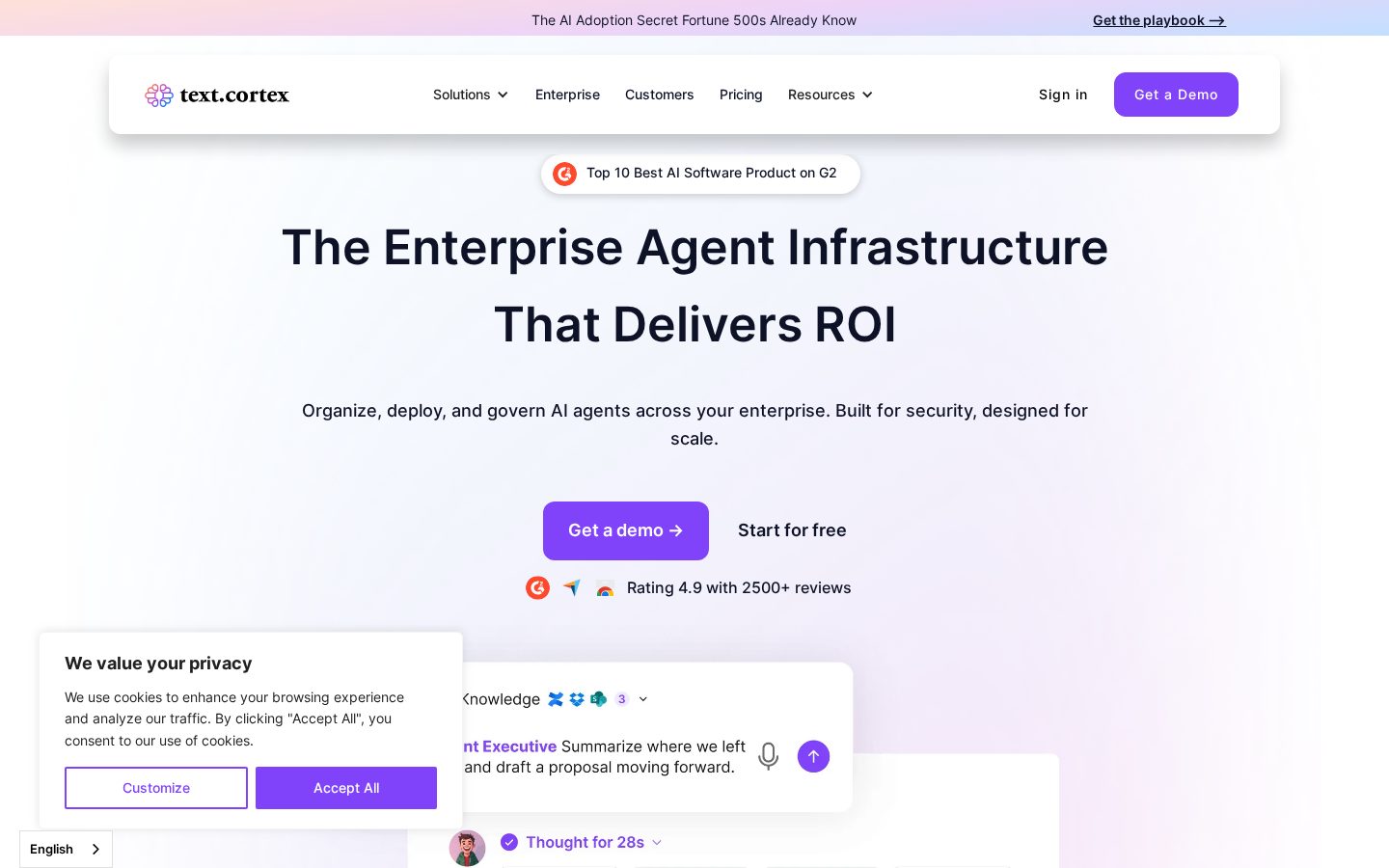TextCortext AI Homepage