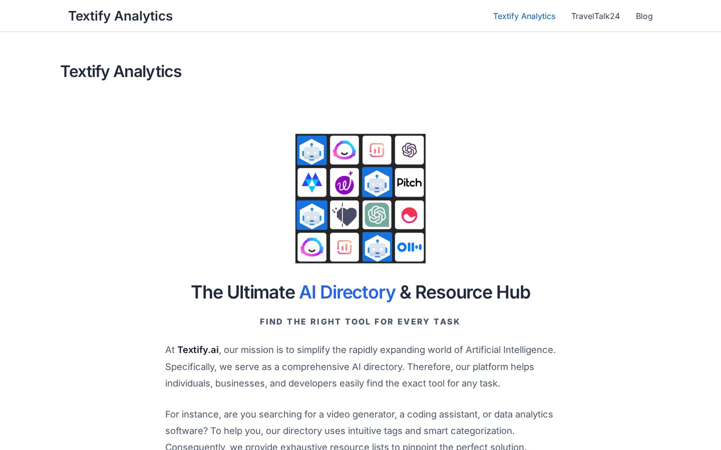 Textify Homepage