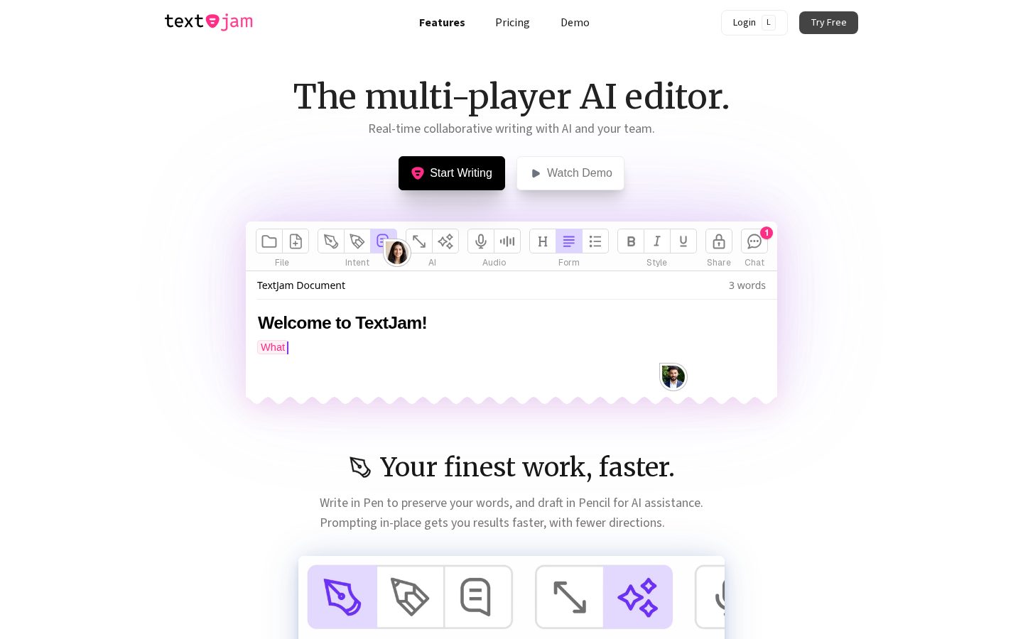 TextJam Homepage