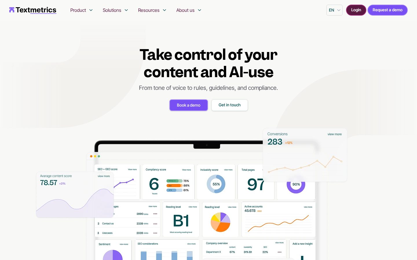 Textmetrics Homepage