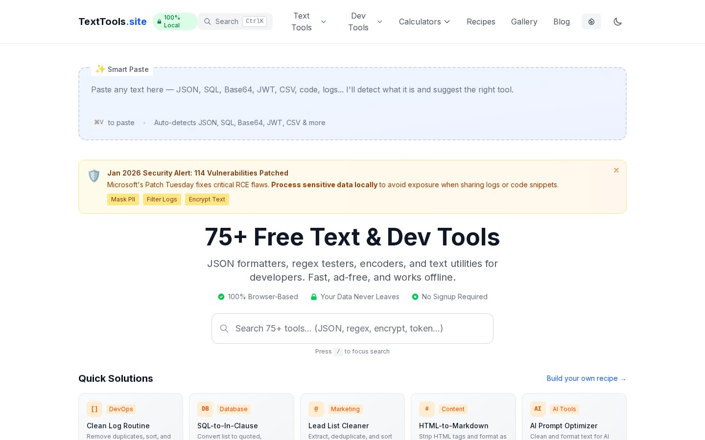 texttools Homepage