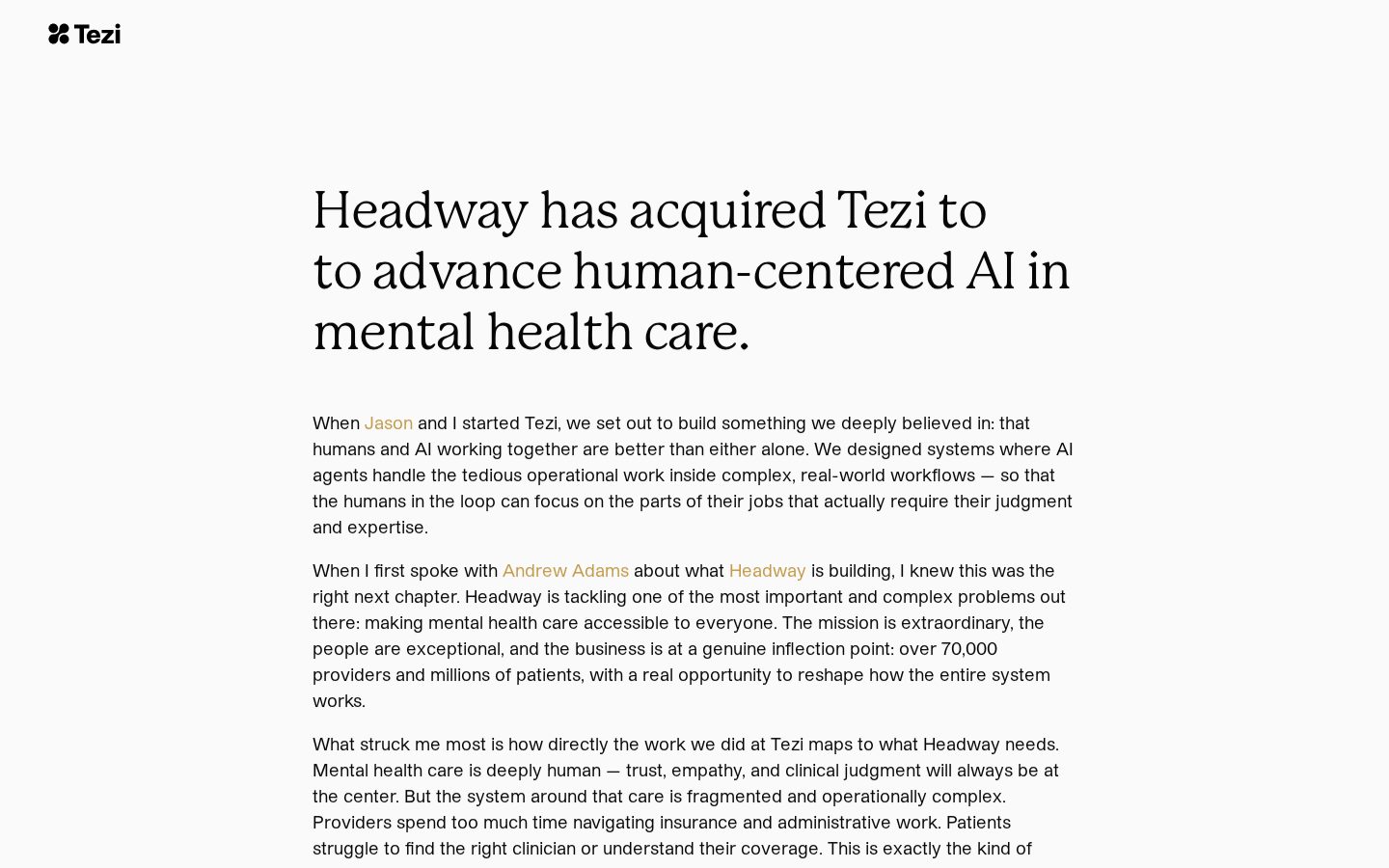 Tezi AI Homepage