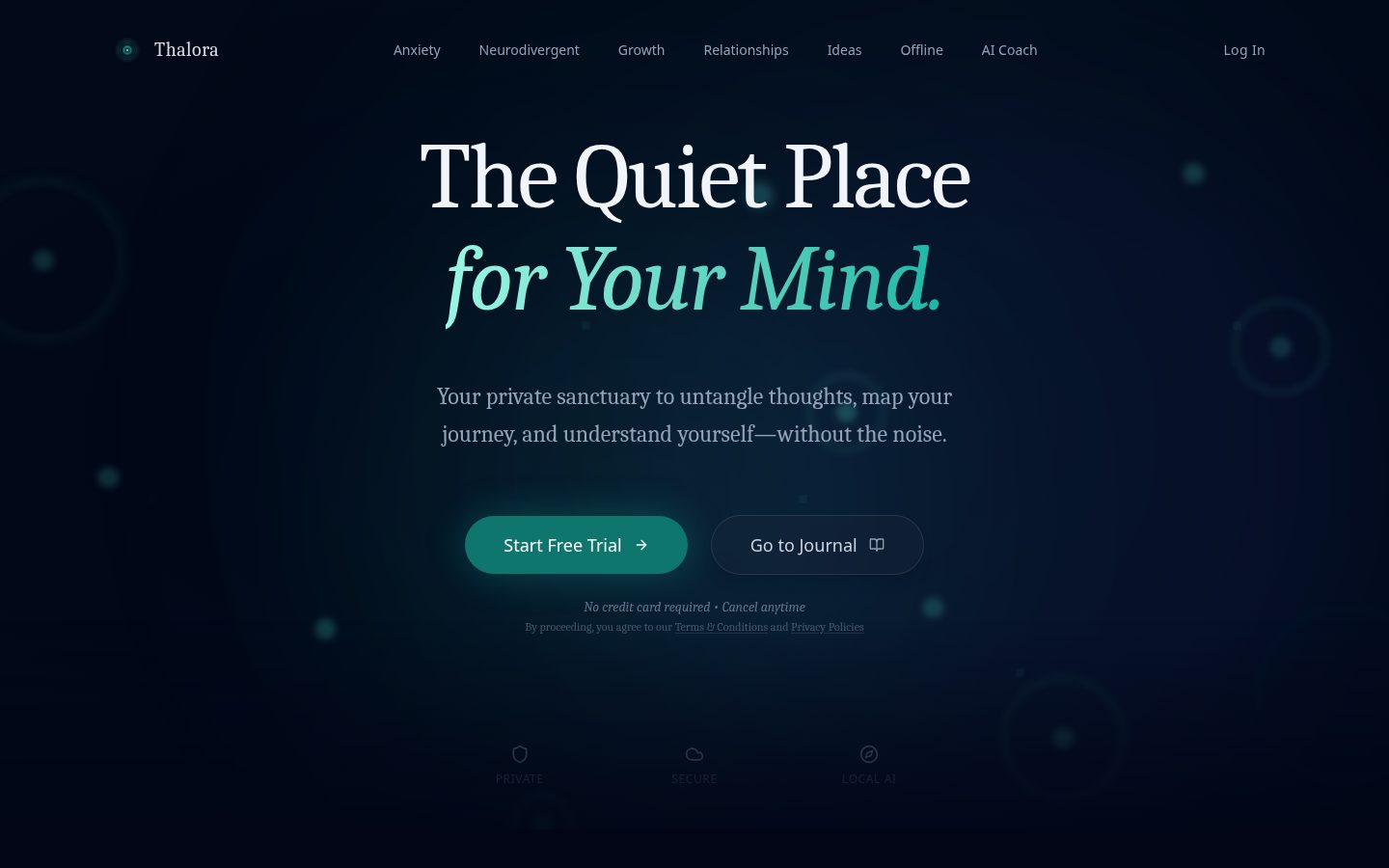 Thalora Homepage