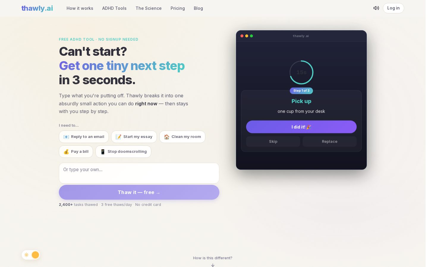 Thawly Homepage