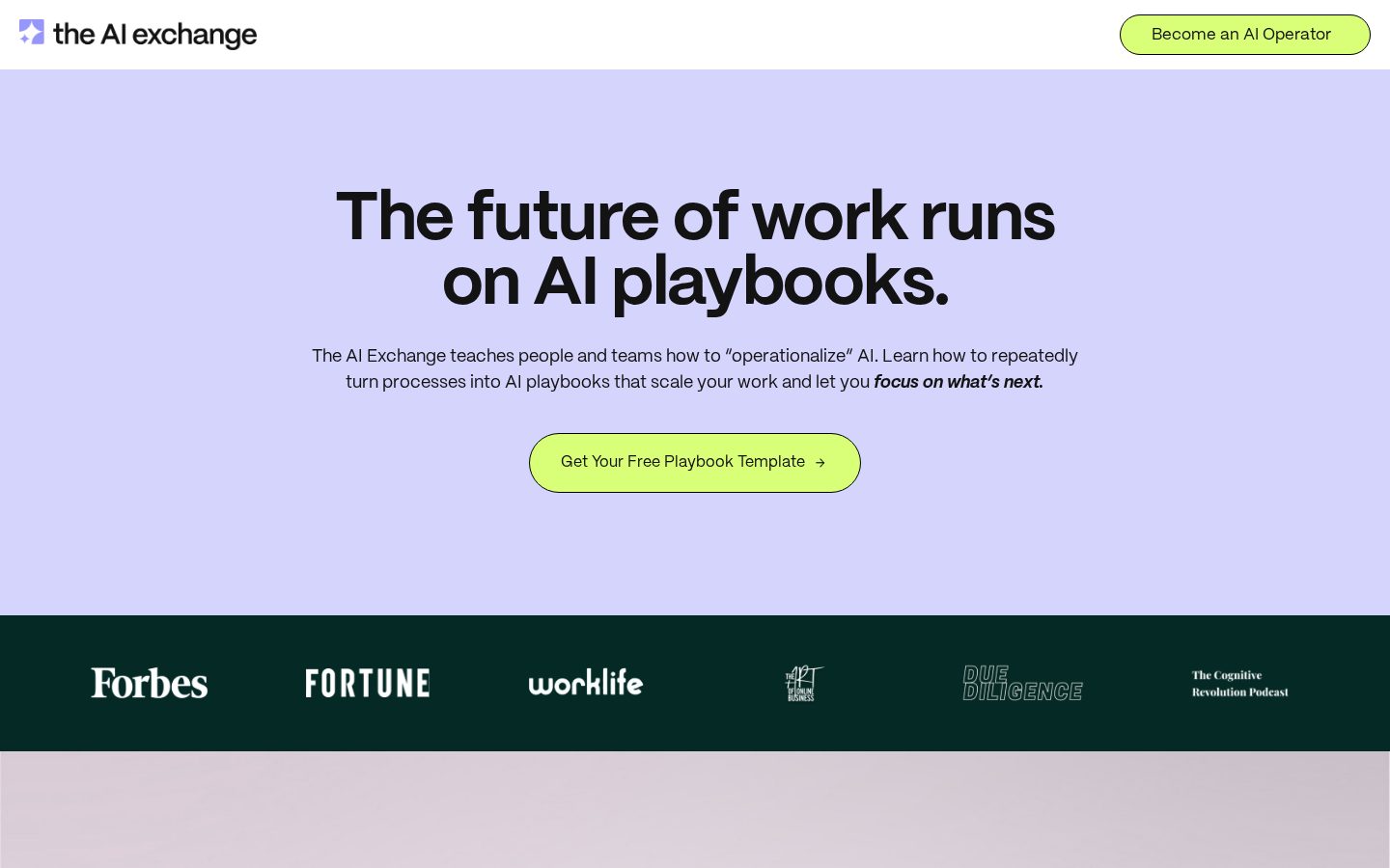 The AI Exchange Homepage