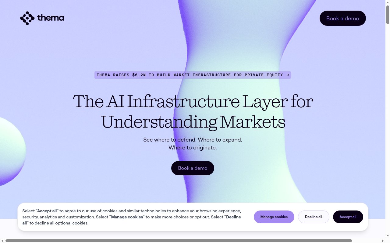 The AI Infrastructure Layer for Understanding Markets homepage
