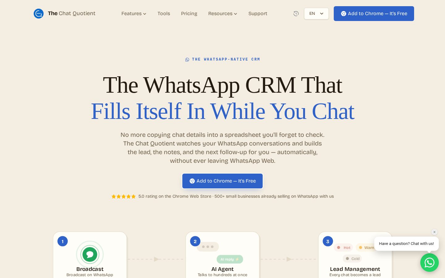 The Chat Quotient Homepage