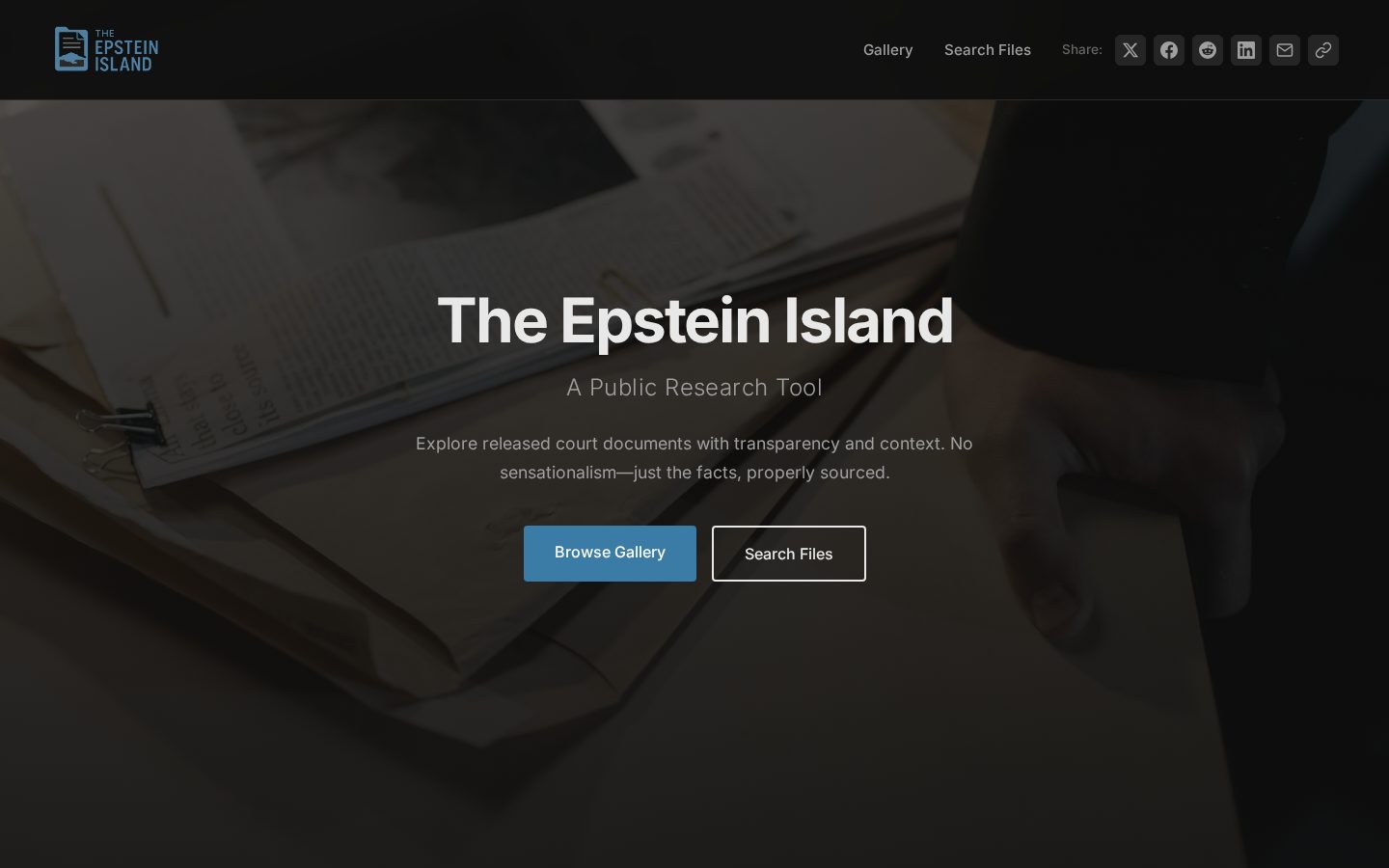 The Epstein Island Homepage