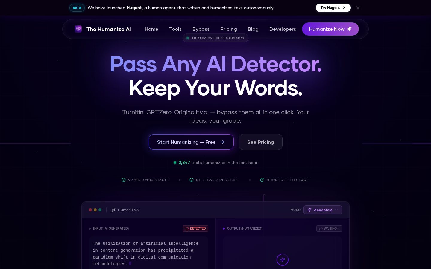 The Humanize AI Homepage