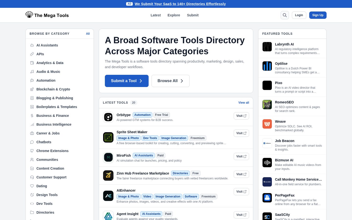 The Mega Tools Homepage