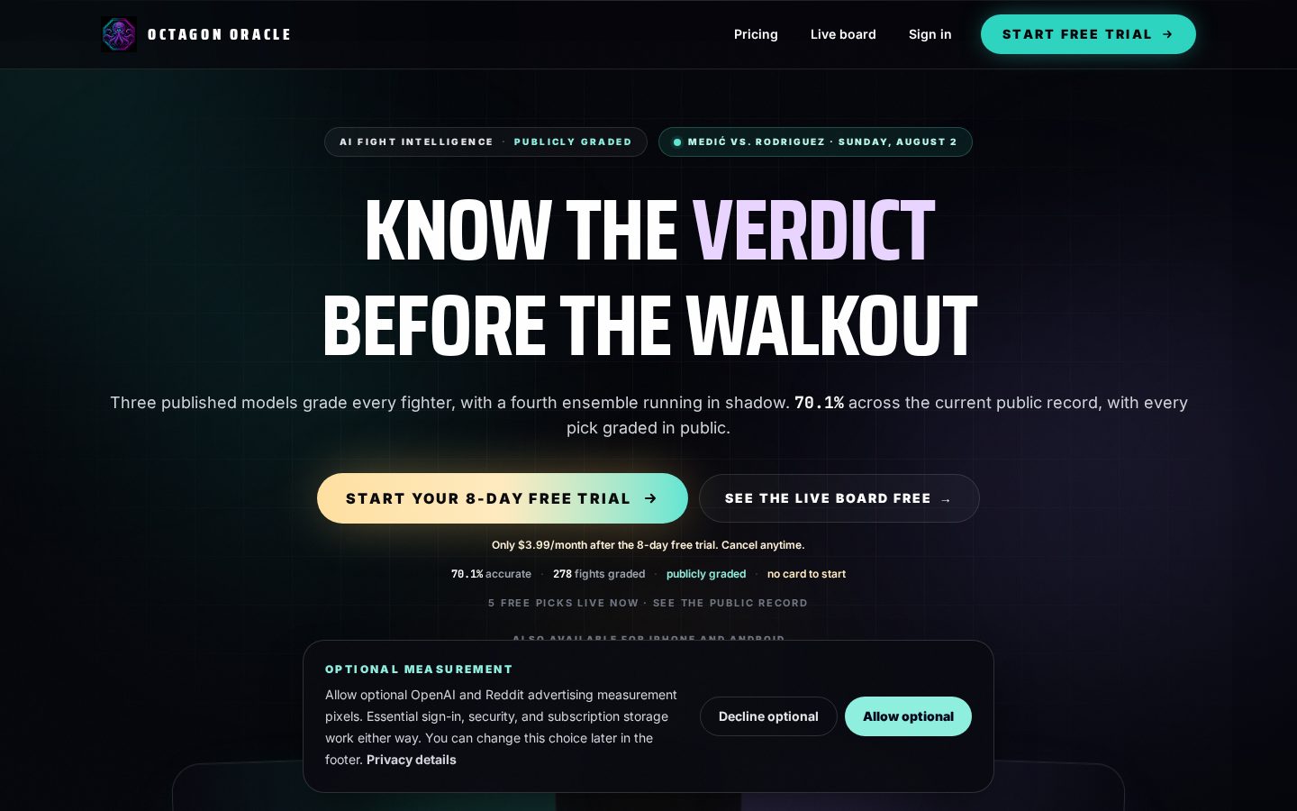 The Octagon Oracle Homepage