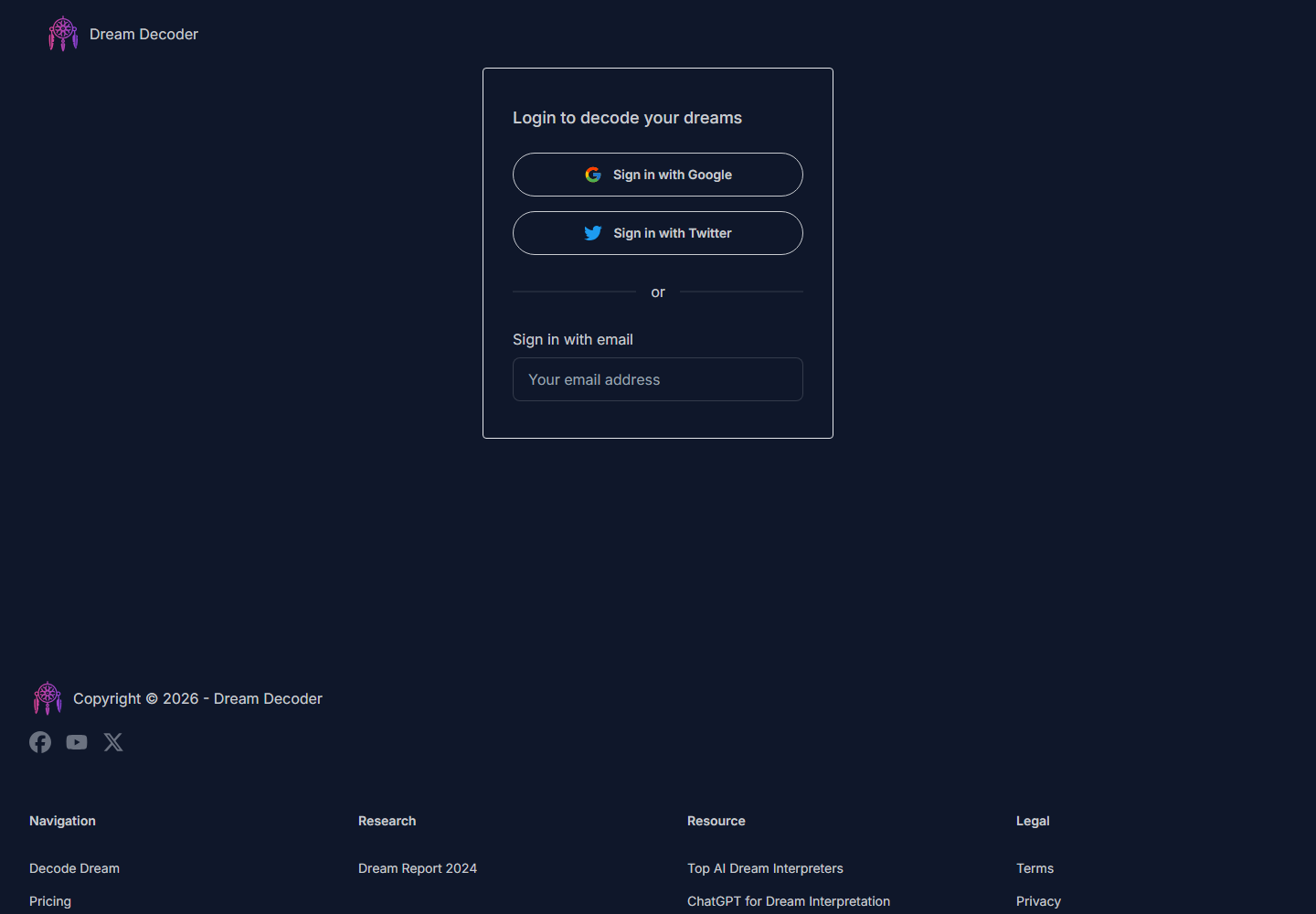 The Only AI Dream Interpreter That Remembers All Your Dreams homepage