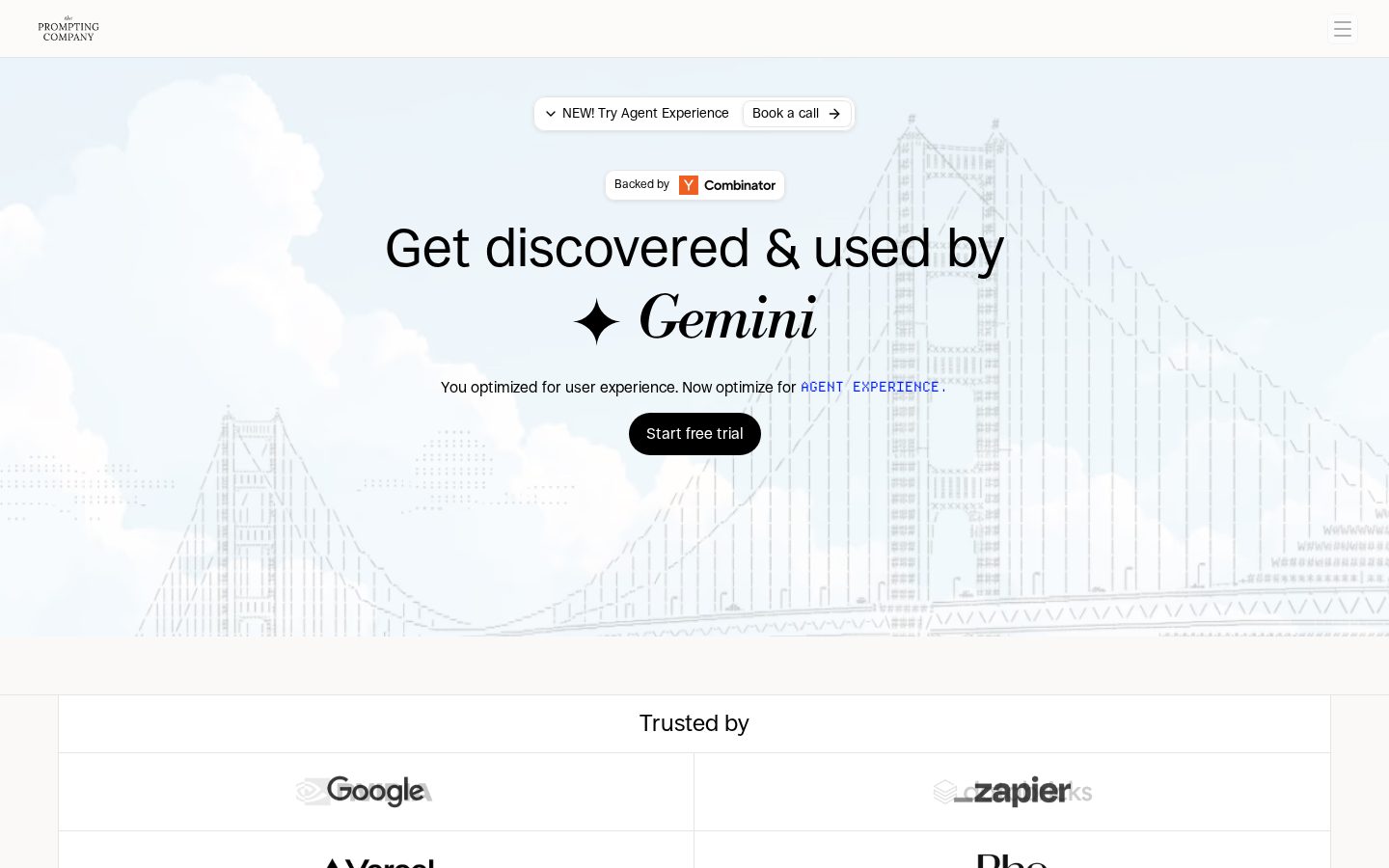 The Prompting Company Homepage