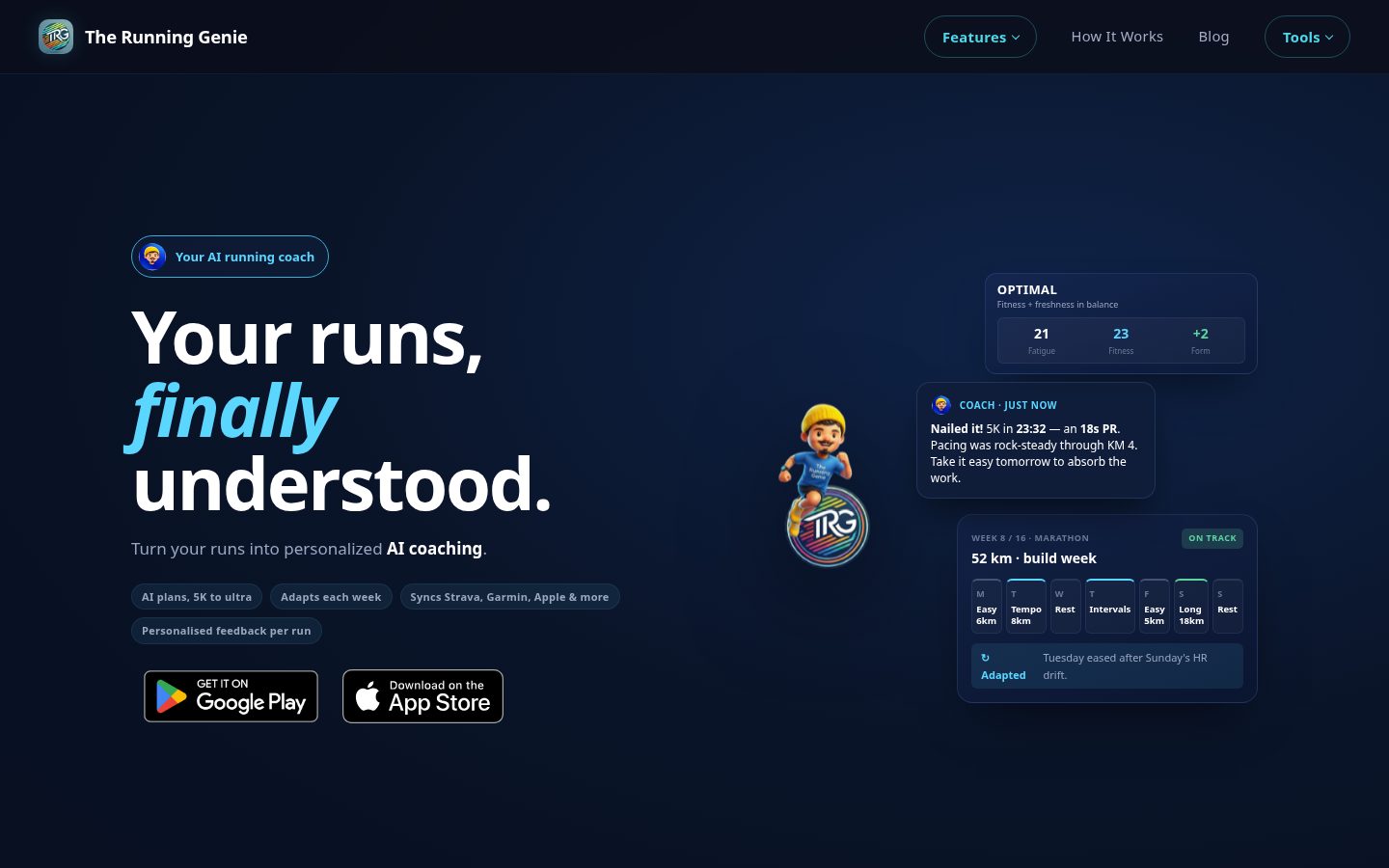 The Running Genie Homepage