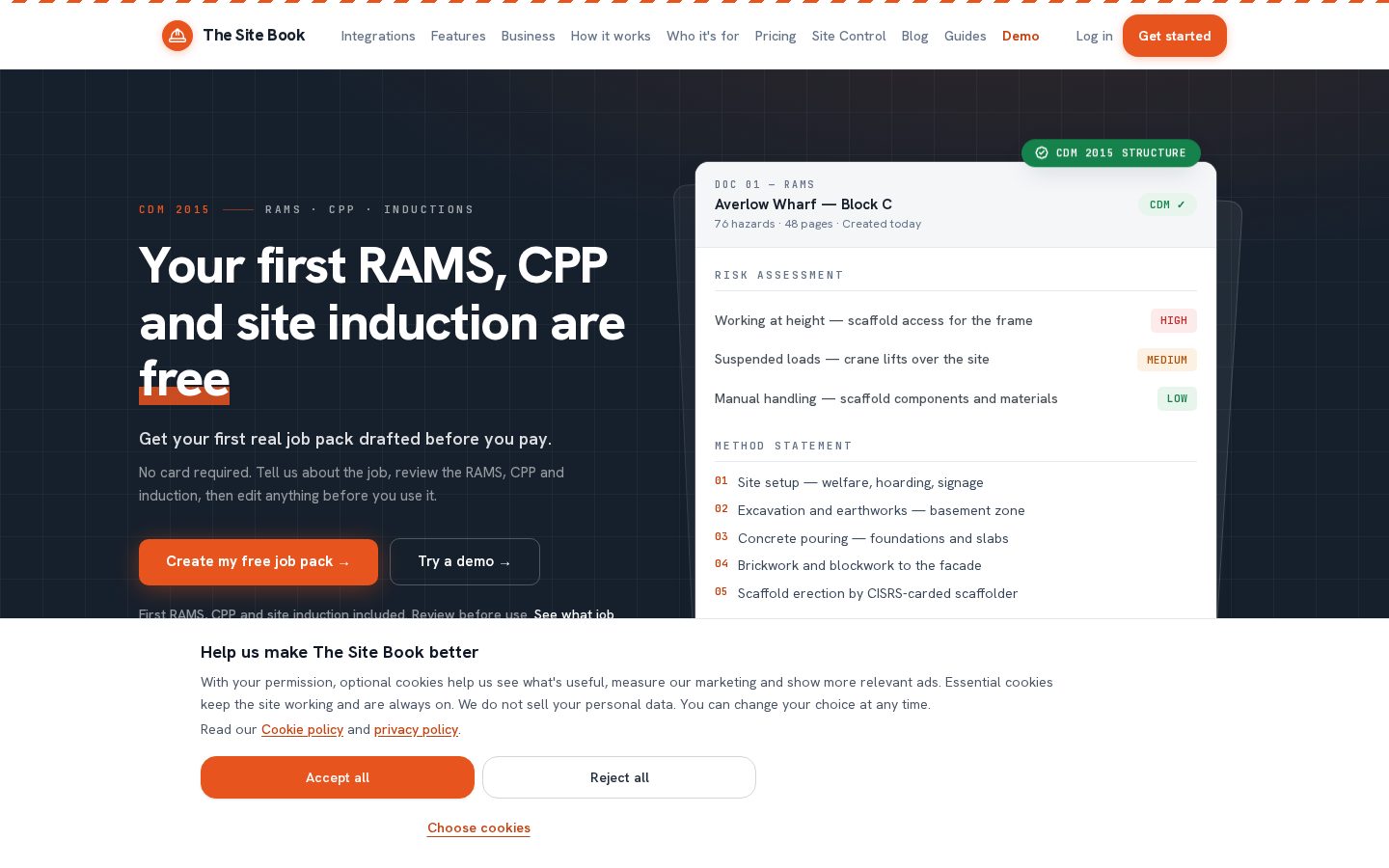 The Site Book Homepage