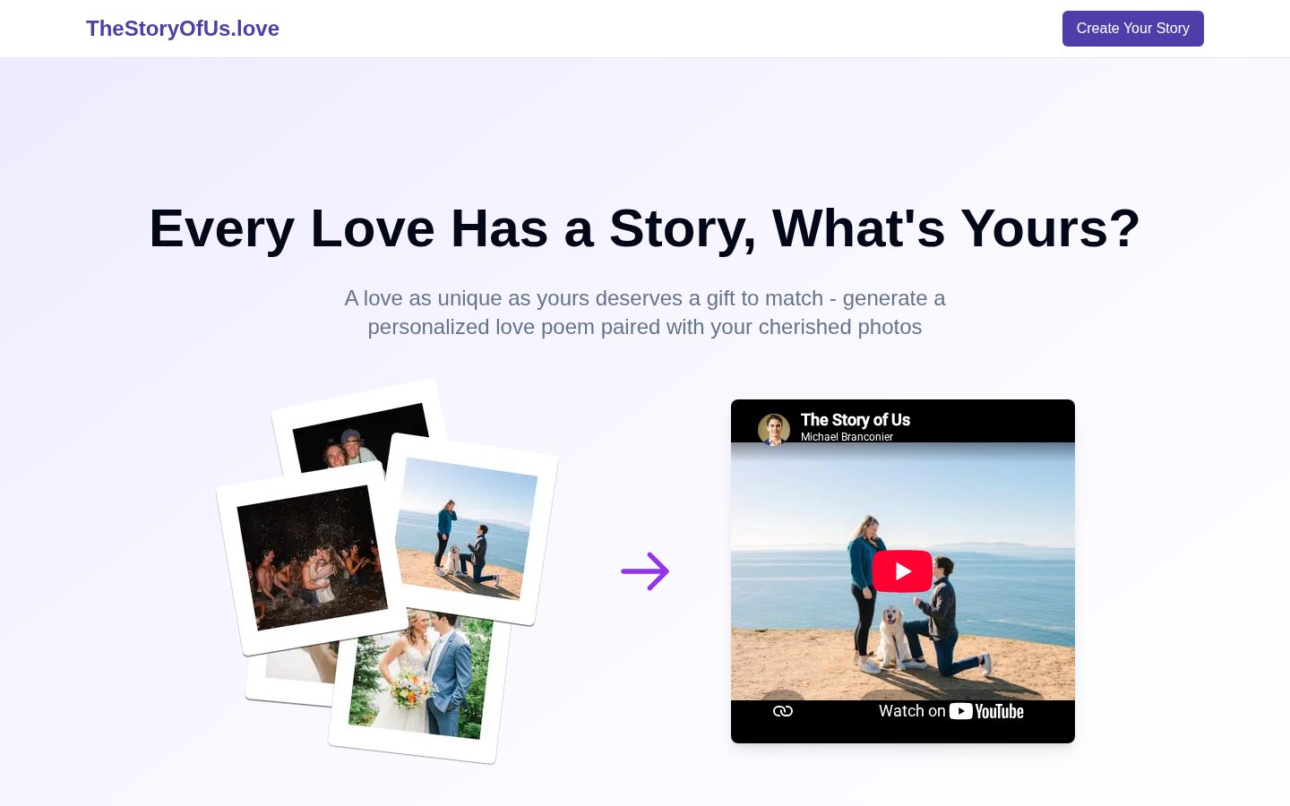 The Story of Us Homepage