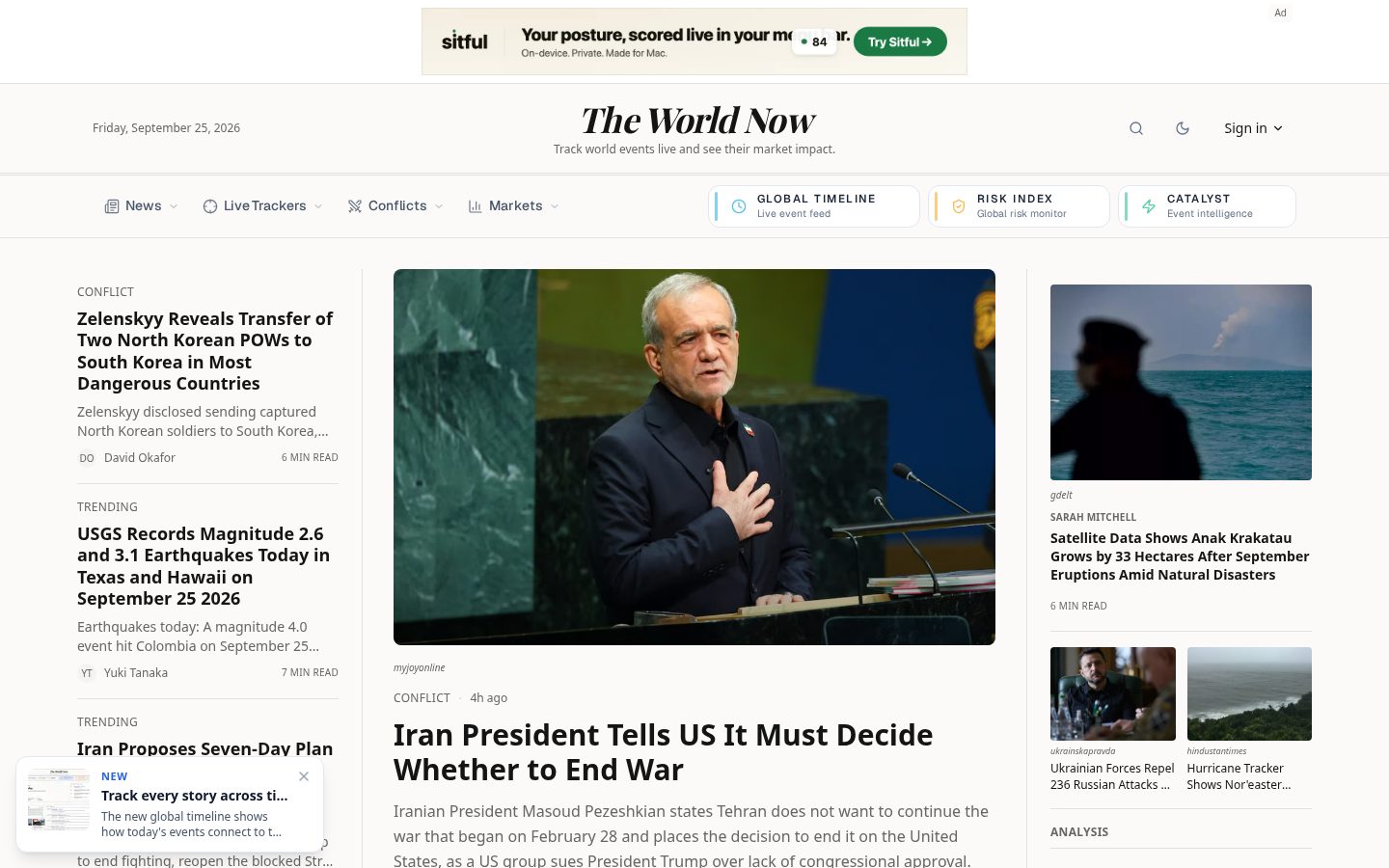 The World Now Homepage