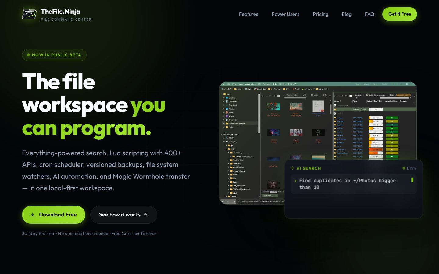 TheFile.Ninja Homepage