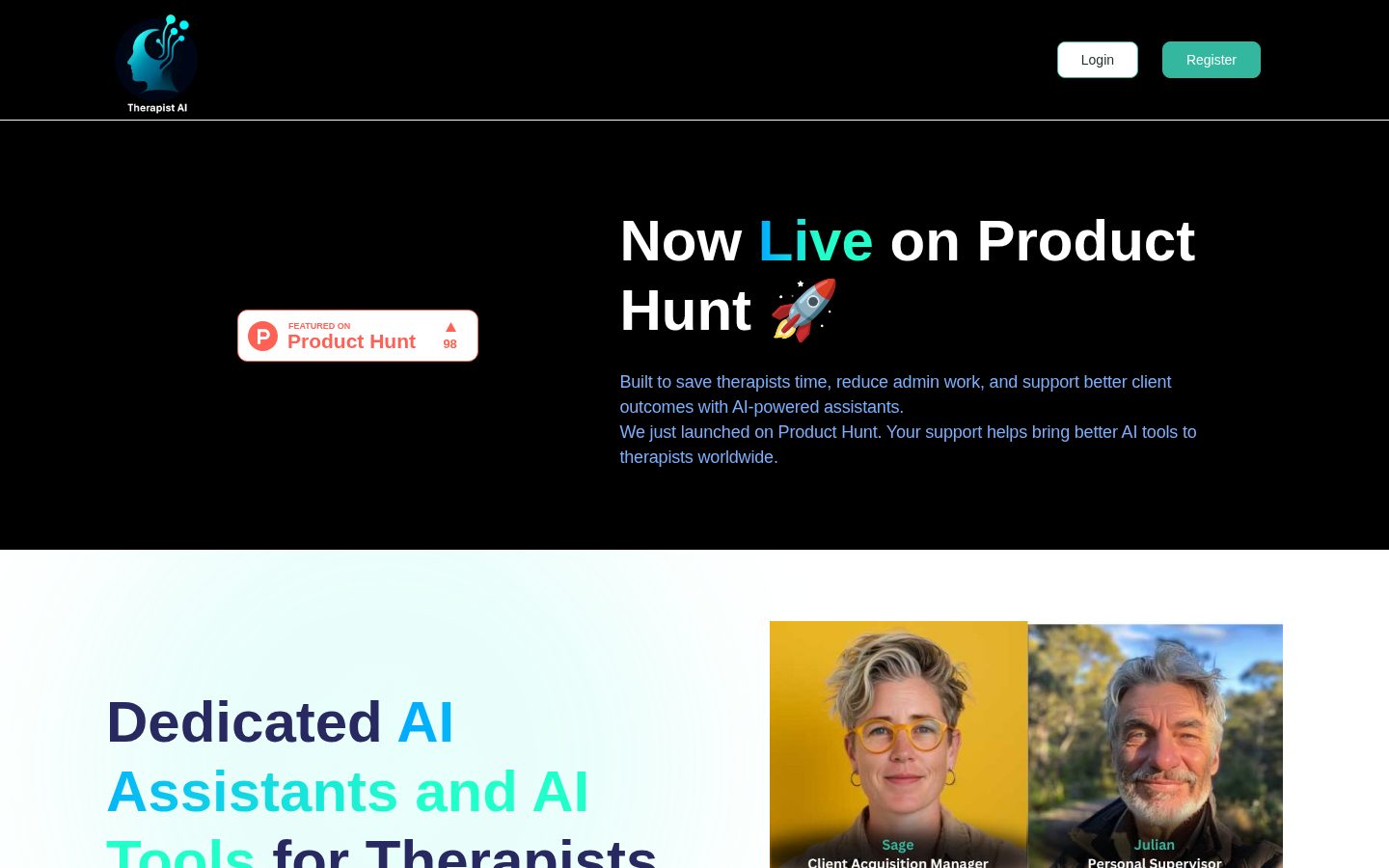 Therapist AI Homepage