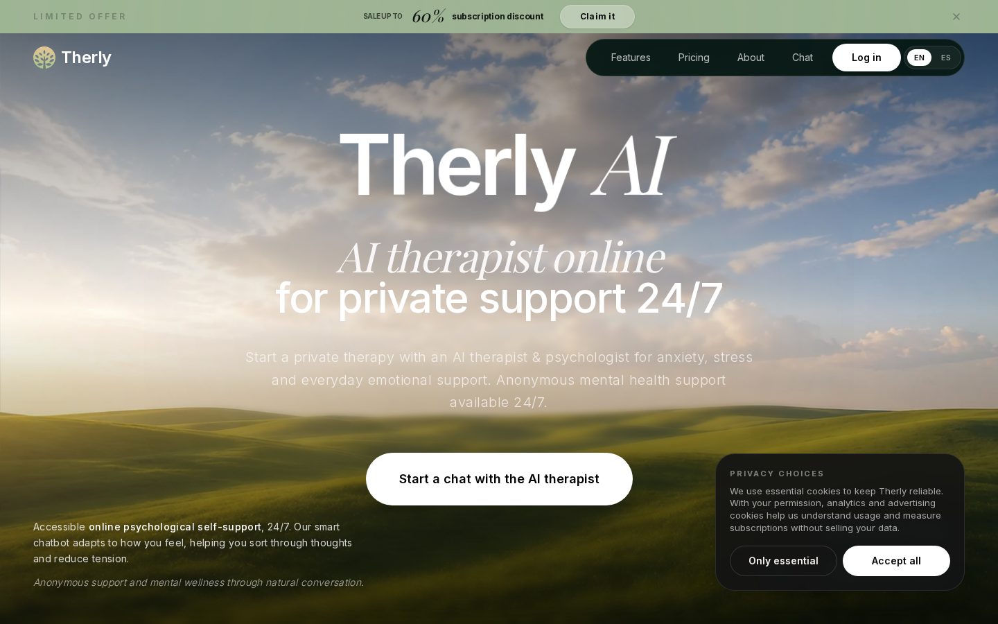 Therly AI Homepage