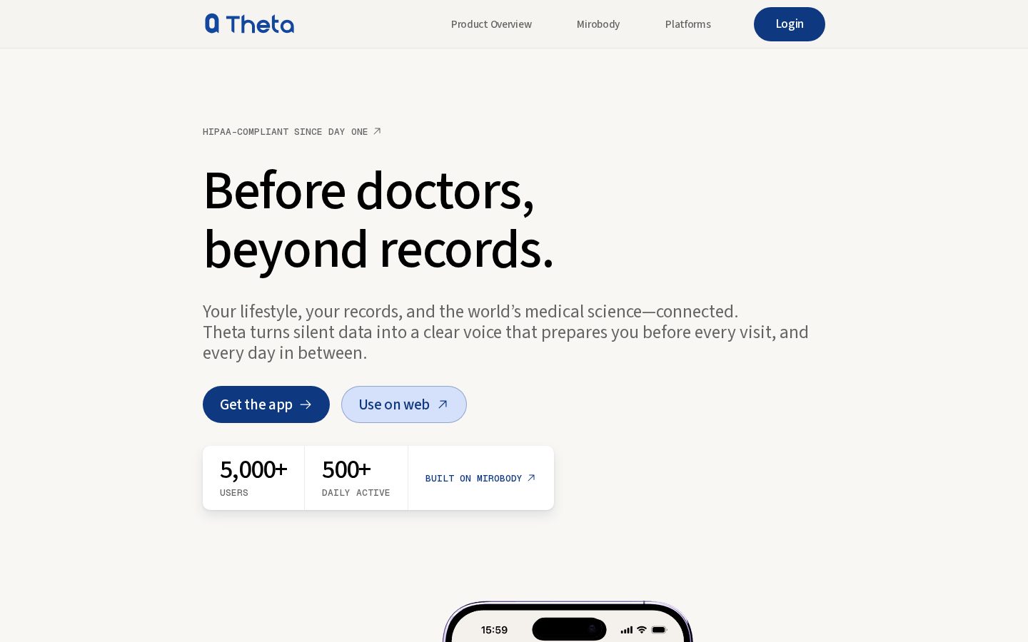 Theta Health Homepage