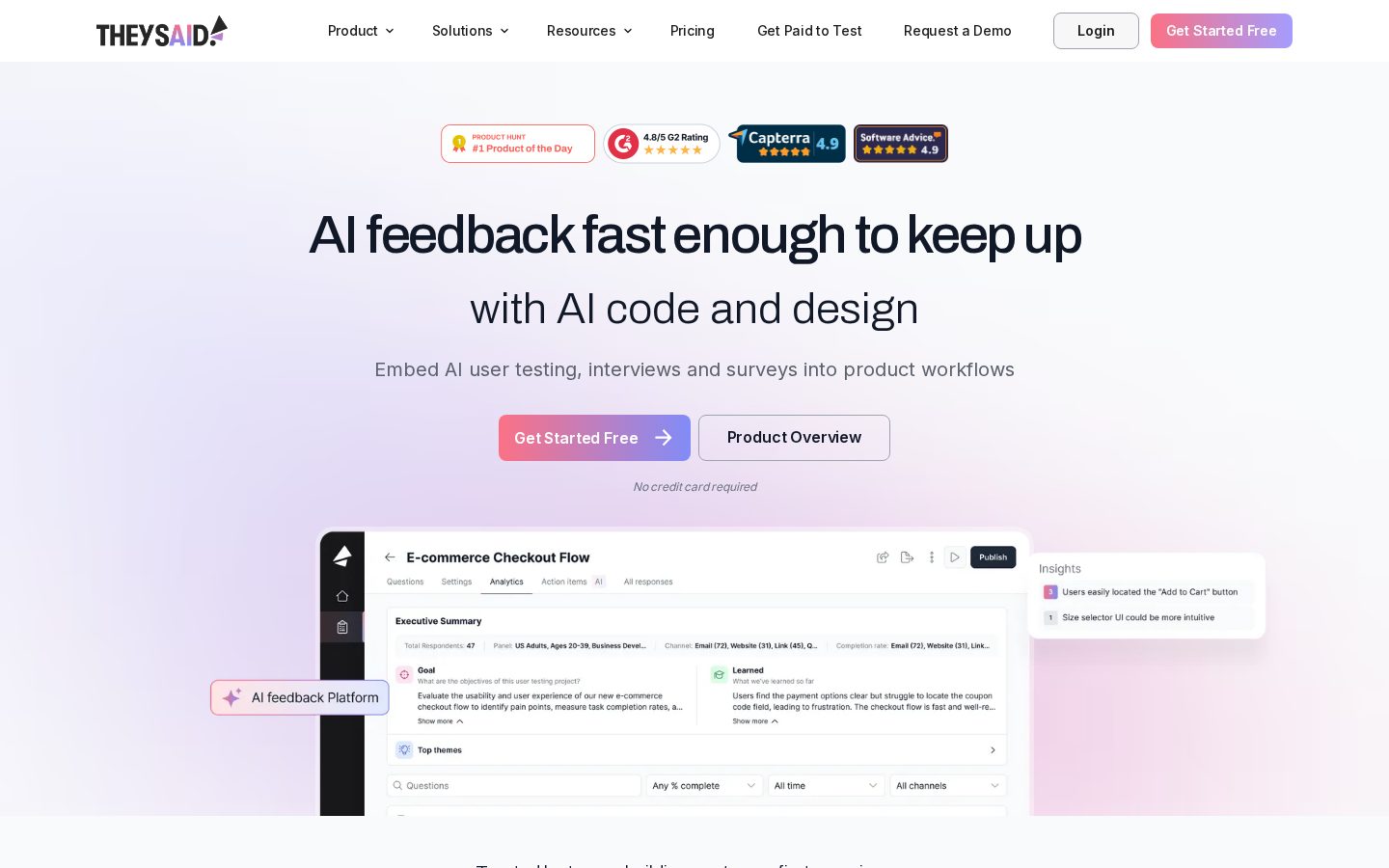 TheySaid 3.0 Homepage