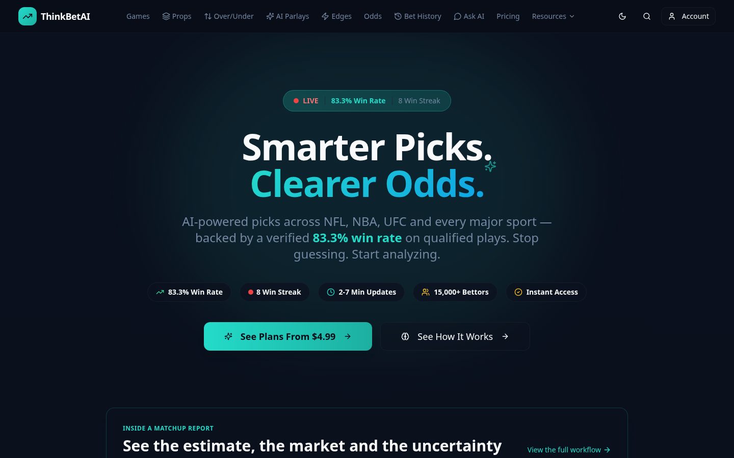 ThinkBetAI Homepage